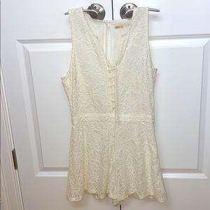 Hollister white romper